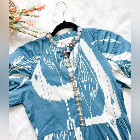 Sheridan French Dress size XS maxi blue white - Picture 4 of 5